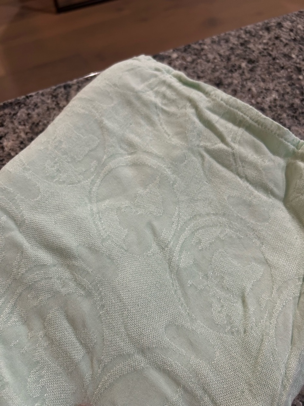 Tula green/gray globe baby blanket